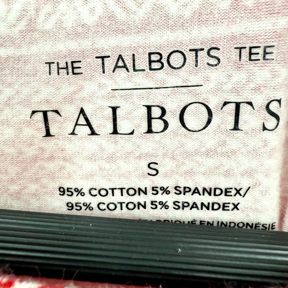 The TALBOTS Tee Small Red Cozy Soft Holiday Christmas Blouse Shirt Top Winter - Picture 2 of 8